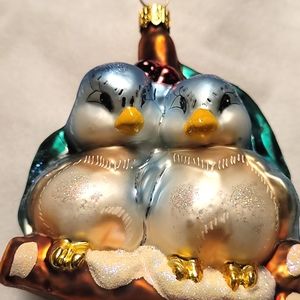 Christopher Radko vintage lovebirds ornament